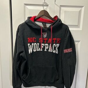 NC State Wolfpack Hoodie | Size L | Used, vintage look! Embroidered lettering